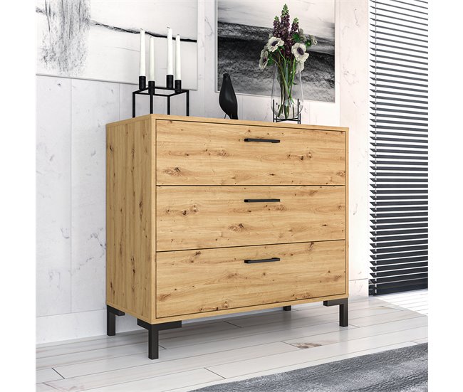 Conforama Cómoda 3 Cajones Liora Madera