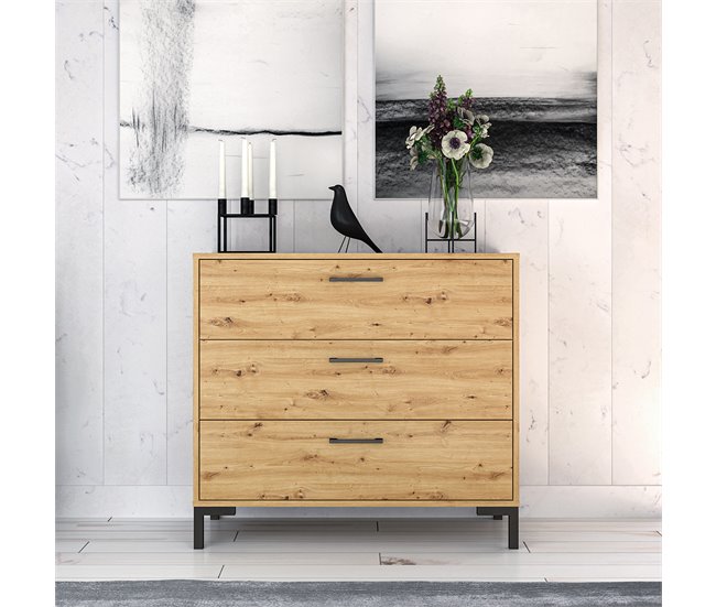 Conforama Cómoda 3 Cajones Liora Madera