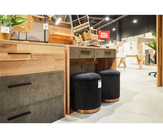 Conforama Cómoda 3 Cajones RICCIANO Negro/roble