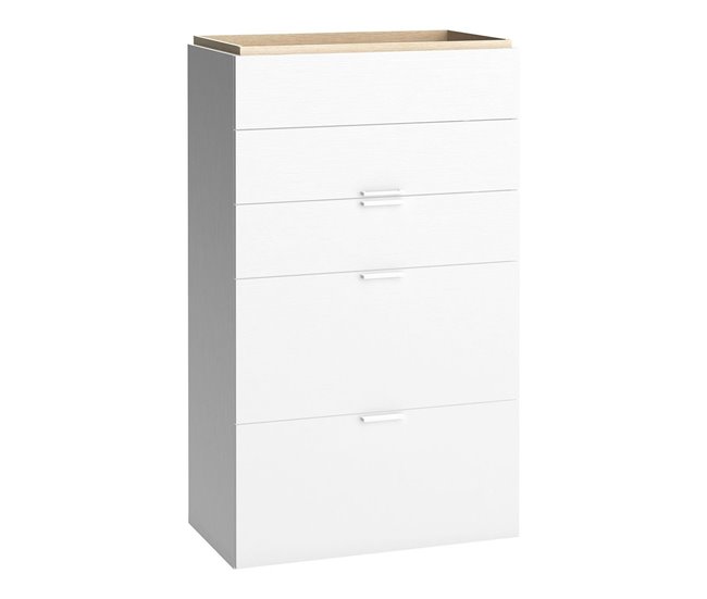 Conforama Cómoda 5 cajones blanco - 4YOU