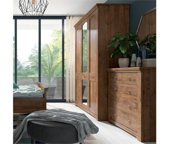 Conforama Cómoda 5 Cajones Noé Madera