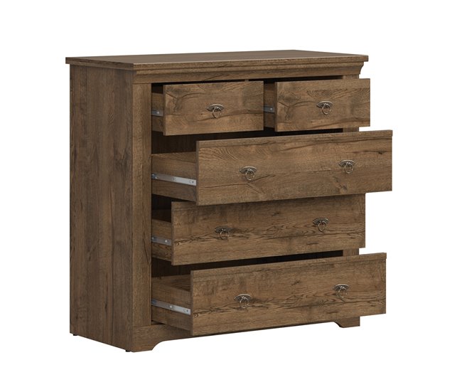 Conforama Cómoda 5 Cajones Noé Madera