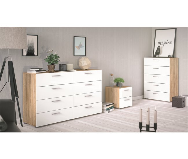 Conforama Cómoda Doble De 8 Cajones KATY