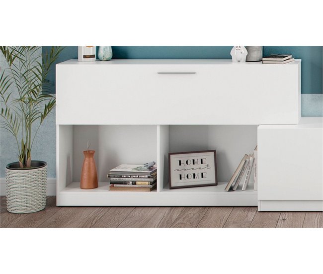 Conforama Compacto TV ASPEN Blanco 260cm