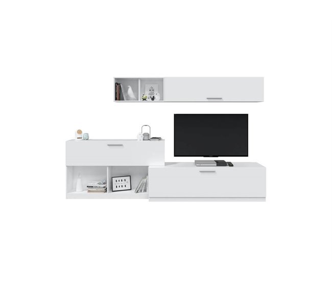 Conforama Compacto TV ASPEN blanco 260cm