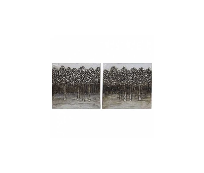 Conforama CONJUNTO 2 CUADROS MODERNO ARBOLES