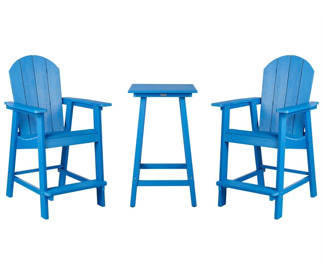 Conforama Conjunto de balcón Azul ADIRONDACK