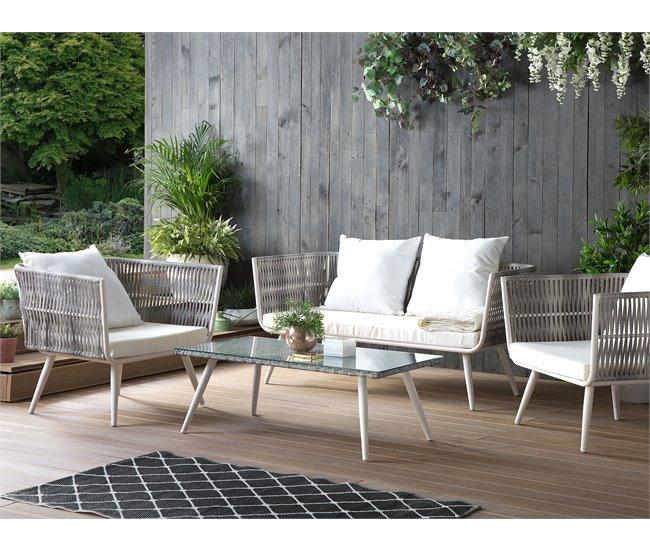 Conforama Conjunto De Jardín En Ratán Beige RAGUSA