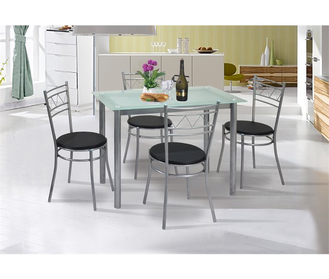 Conforama Conjunto De Mesa + 4 Sillas MILAN 2