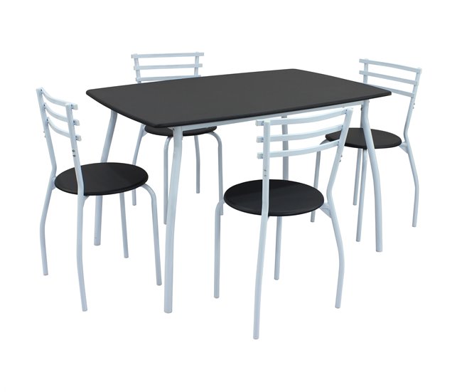 Conforama Conjunto De Mesa Fija + 4 Sillas SARA