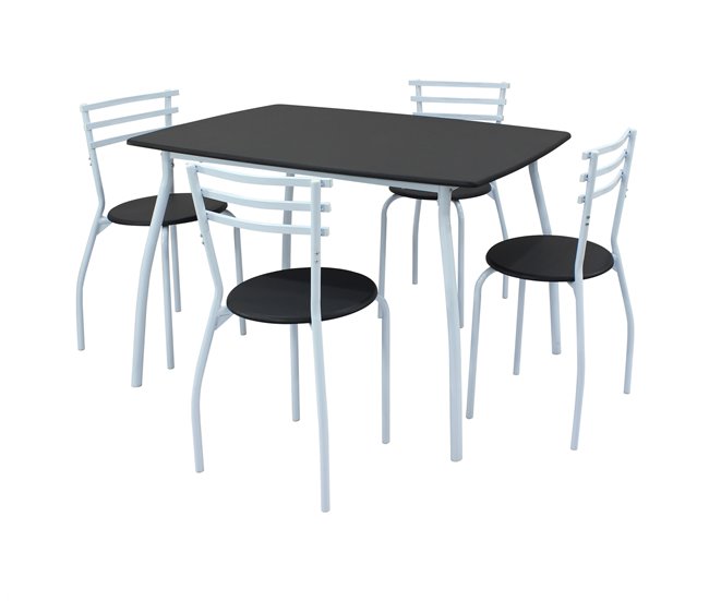 Conforama Conjunto De Mesa Fija + 4 Sillas SARA