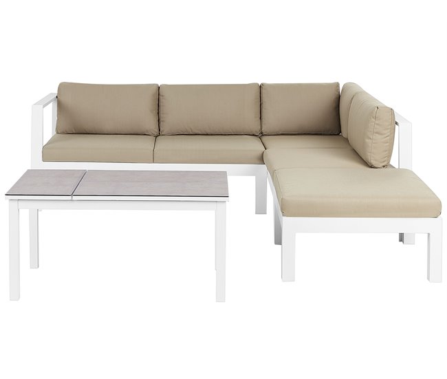Conforama Conjunto longue Aluminio Blanco MESSINA