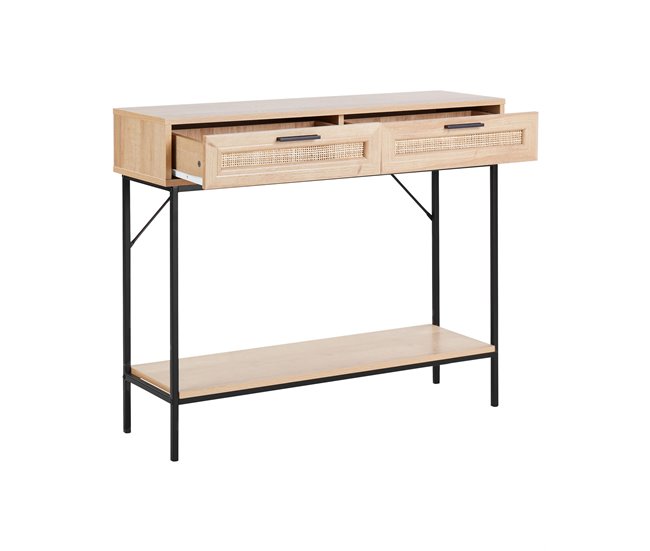 Conforama Consola De Ratán Madera Clara PASCO