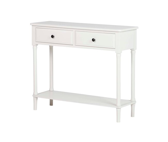 Conforama Consola Madera Blanco 90x75x30 cm