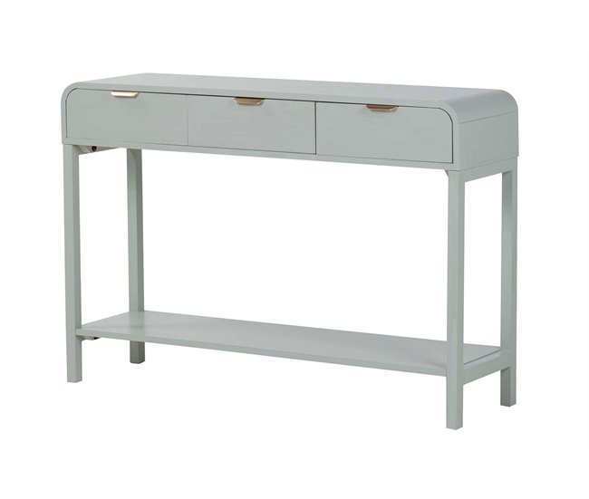 Conforama Consola Madera Verde / Dorado 110x75x32 cm