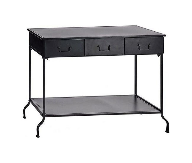 Conforama Consola Negro Metal (43 x 121 x 84 5 cm)