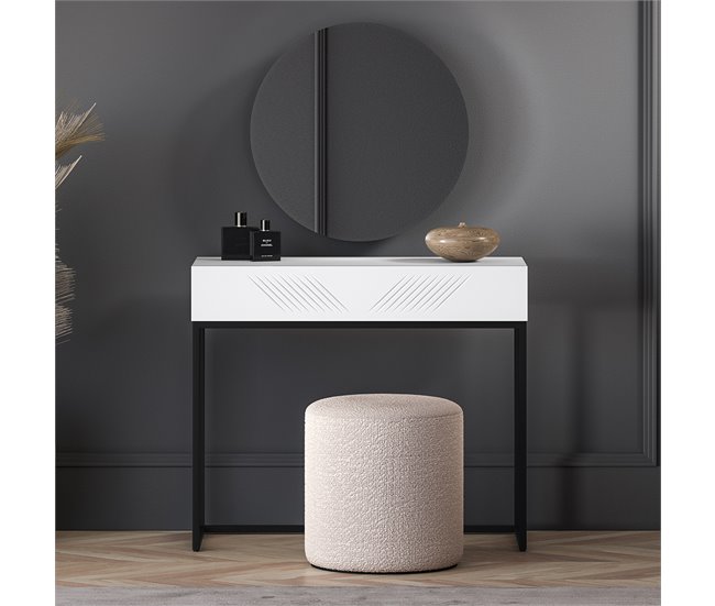 Conforama Consola Tocador 1 Cajón Aura Blanco