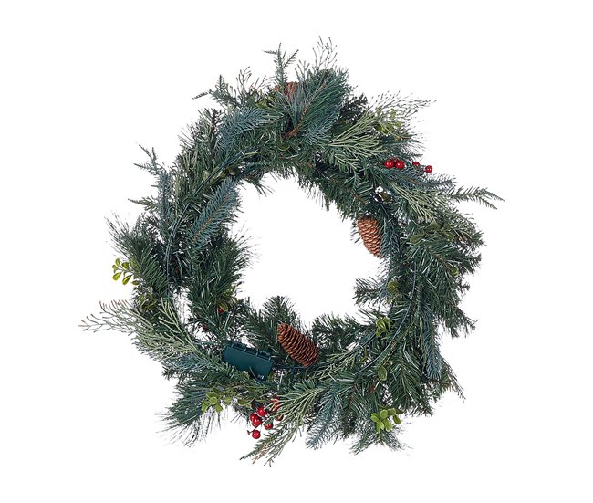 Conforama Corona LED De Navidad ⌀ 60 Cm Verde ELBRUS