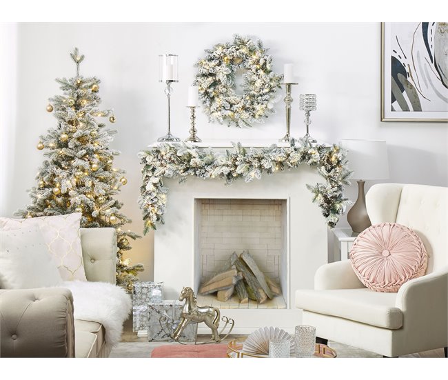 Conforama Corona LED Efecto Nieve ⌀ 70 Cm SUNDO