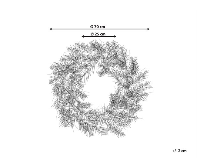 Conforama Corona LED Efecto Nieve ⌀ 70 Cm SUNDO
