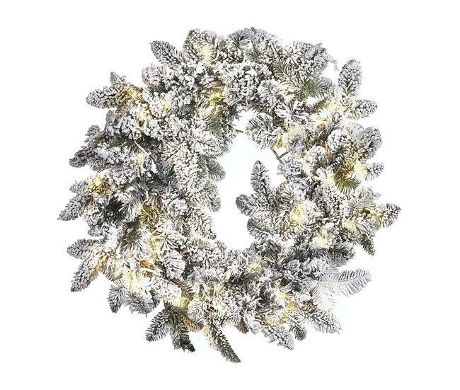 Conforama Corona LED efecto nieve ⌀ 70 cm SUNDO