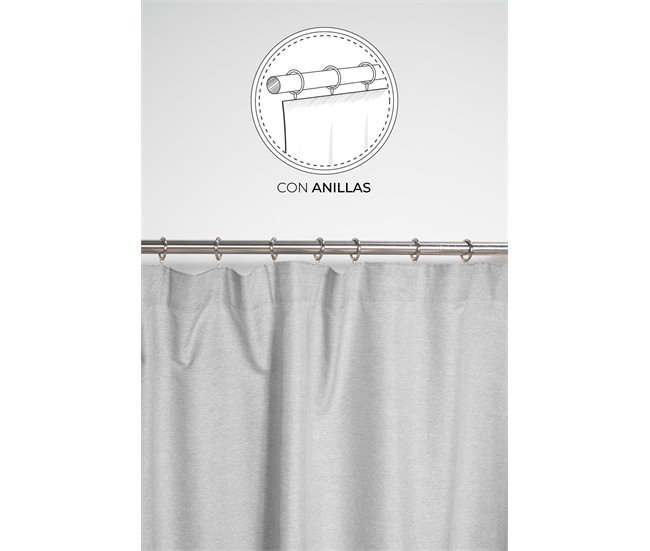 Conforama Cortina Lotus Ceniza Lotus - Gris - 140x260