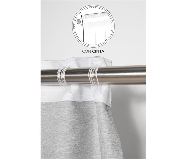 Conforama Cortina Lotus Ceniza Lotus - Gris - 140x260