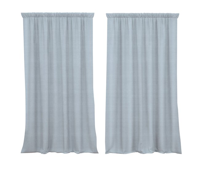 Conforama Cortina Lotus Iceberg Lotus - Azul - 140x260
