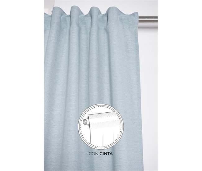 Conforama Cortina Lotus Iceberg Lotus - Azul - 140x260