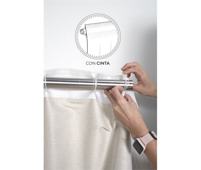 Conforama Cortina Lotus Lotus - Beige - 140x260
