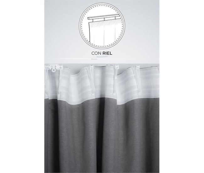 Conforama Cortina Lotus Lotus - Gris - 140x260