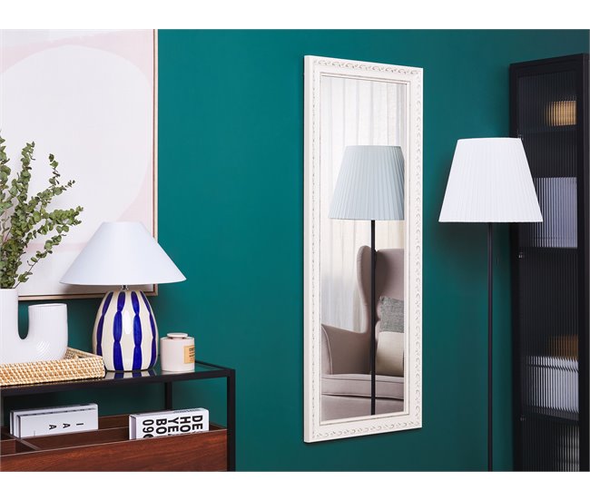 Conforama Espejo 50x130 Cm Blanco/plateado MAULEON