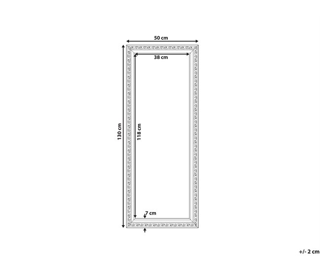 Conforama Espejo 50x130 Cm Blanco/plateado MAULEON