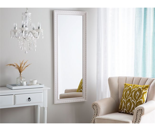 Conforama Espejo 50x130 Cm Blanco/plateado MAULEON