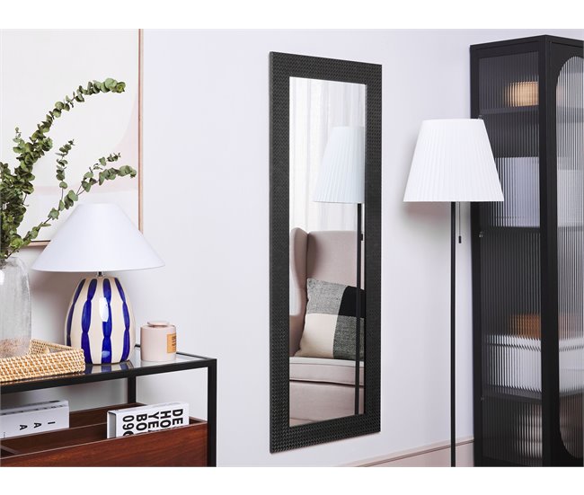 Conforama Espejo De Pared 50x130 Cm Negro PLAISIR