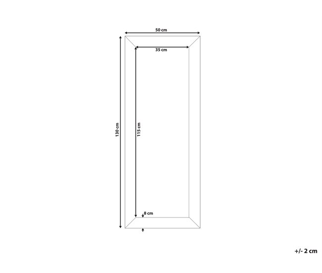 Conforama Espejo De Pared 50x130 Cm Negro PLAISIR