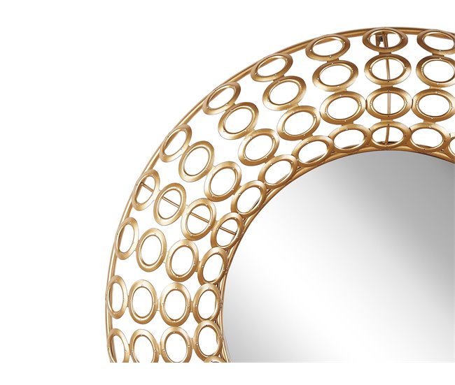 Conforama Espejo De Pared ⌀ 80 Cm Dorado BOURDON