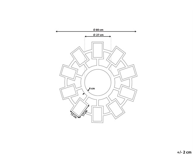 Conforama Espejo De Pared ⌀ 80 Cm Dorado ROZEL