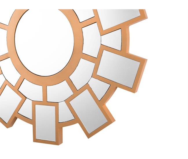 Conforama Espejo De Pared ⌀ 80 Cm Dorado ROZEL