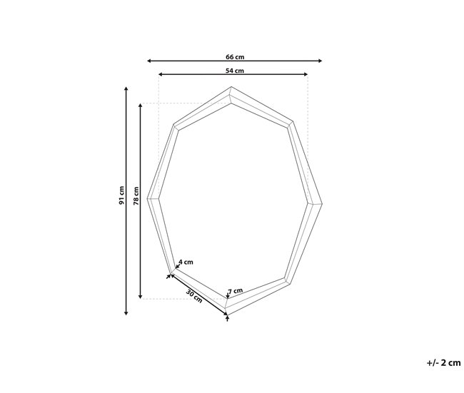 Conforama Espejo De Pared 91x66 Cm Plateado OENO