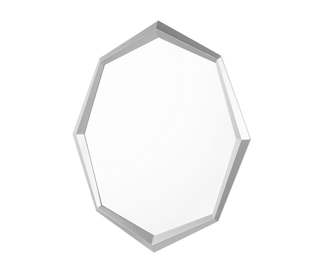 Conforama Espejo de pared 91x66 cm plateado OENO