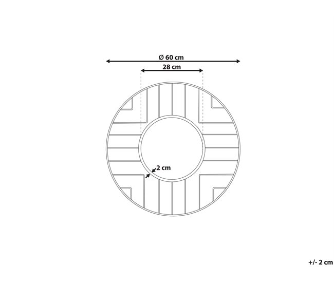 Conforama Espejo De Pared Dorado ø 60 Cm HESDIN