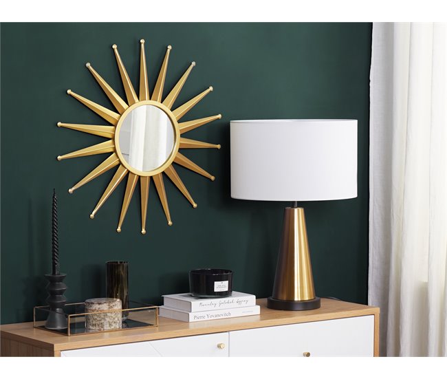 Conforama Espejo De Pared Dorado ø60 Cm PERELLI