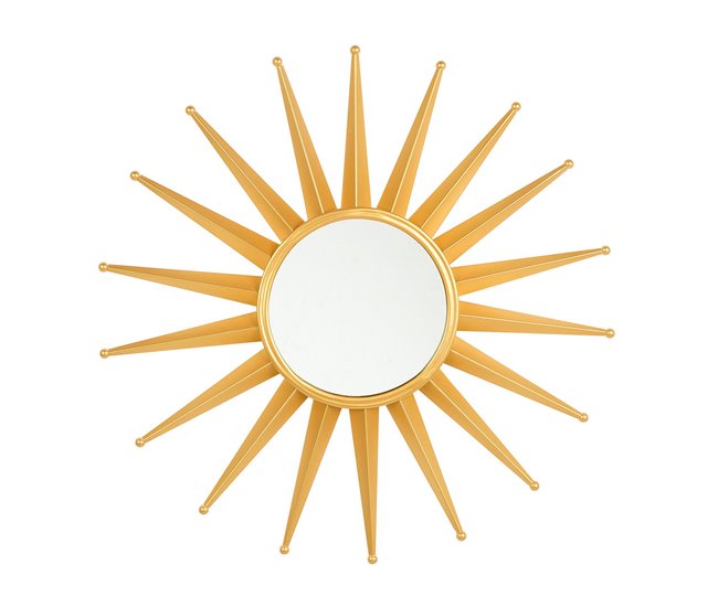 Conforama Espejo de pared dorado ø60 cm PERELLI