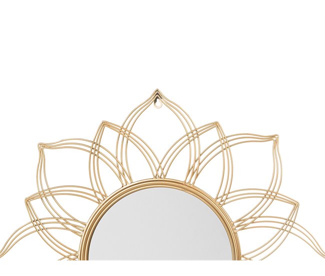 Conforama Espejo De Pared Dorado ø67 Cm MILLY