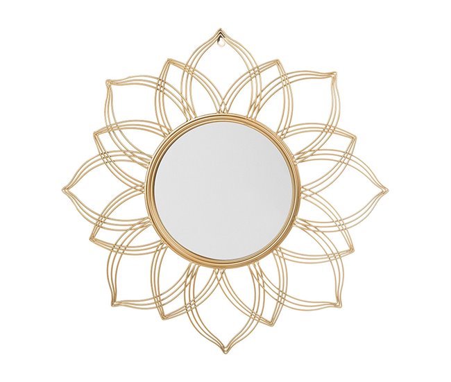 Conforama Espejo de pared dorado ø67 cm MILLY