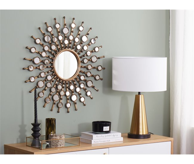 Conforama Espejo De Pared Dorado ø70 Cm BLOIS