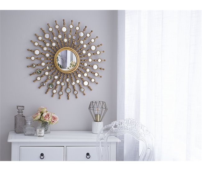 Conforama Espejo De Pared Dorado ø70 Cm BLOIS