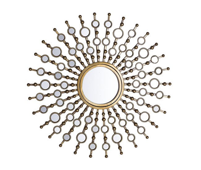 Conforama Espejo de pared dorado ø70 cm BLOIS