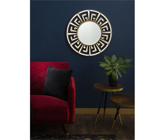 Conforama Espejo De Pared Dorado ø70 Cm FLERS